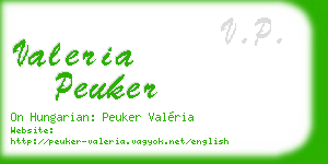 valeria peuker business card